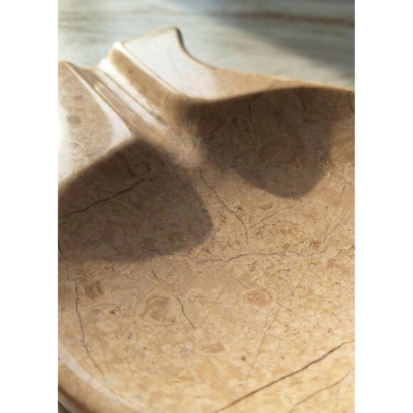 Beige Marble Spoon Rest, Natural Tan Utensil Holder, Christmas Housewarming Gift - Picture 5 of 12